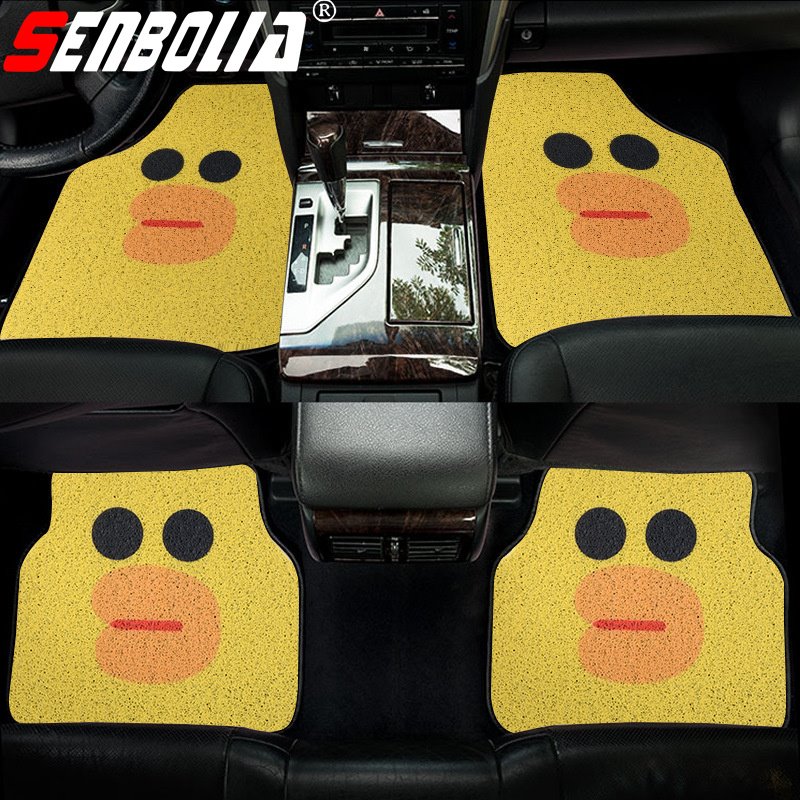 Cartoon little yellow duck foot pad